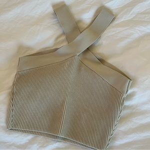 Aritzia Crossover Ribbed halter